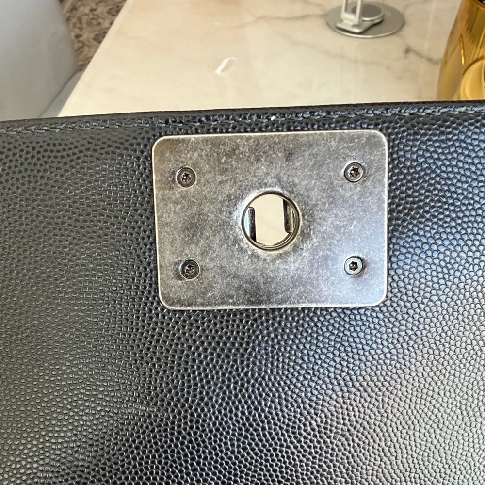 CHANEL Black Quilted Leather Medium Boy Flap Crossbody Bag - Picture 11 of 11